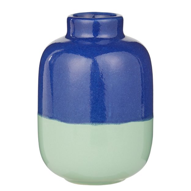 TWO TONE VÁZA 10 CM - TM. MODRÁ/SV. MODRÁ