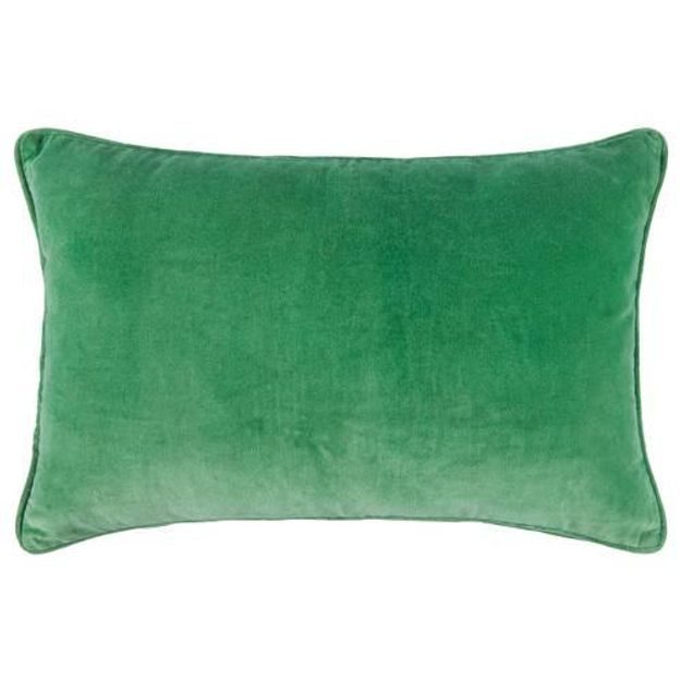 COTTON VELVET POLŠTÁŘ 40 X 60 CM - ZELENÁ