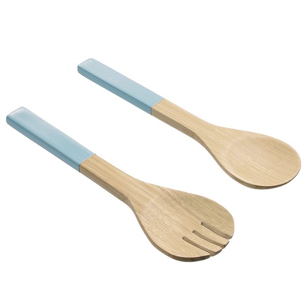 BAMBOO BAMBUSOVÝ PŘÍBOR NA SALÁT 2 KS - SV. MODRÁ