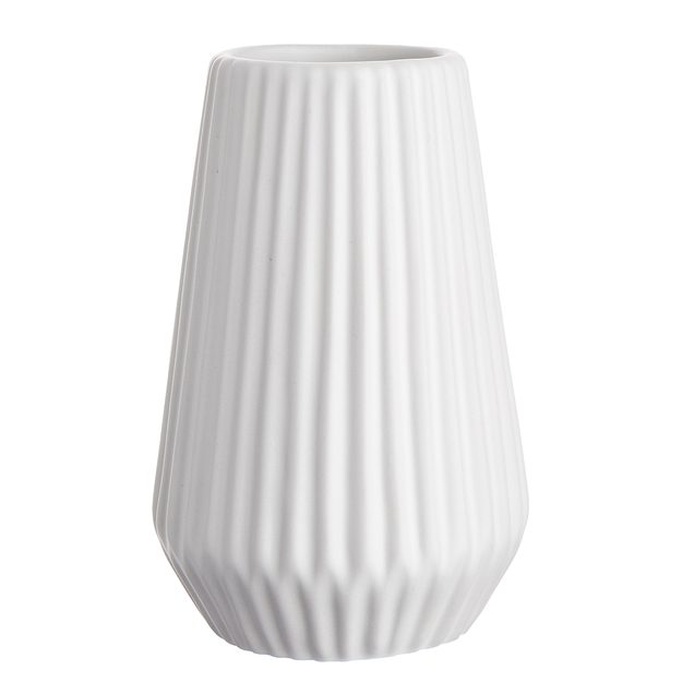 RIFFLE VÁZA 13,5 CM - BÍLÁ