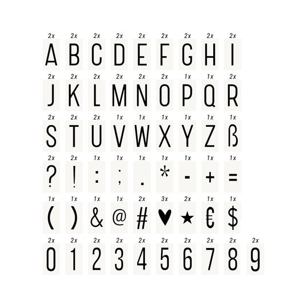 BLOCKBUSTER SET EXTRA PÍSMEN A SYMBOLŮ PRO SVĚTELNÝ BOX A6