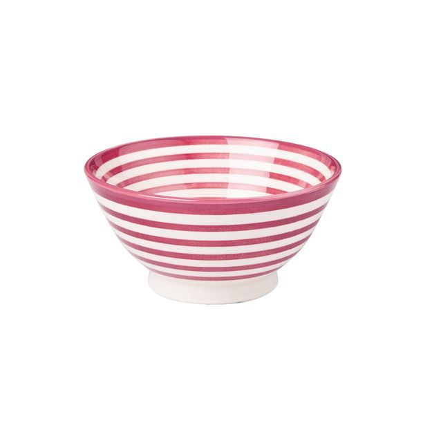 CASBAH MISKA PROUŽKY 13 CM - PASTELOVĚ ČERVENÁ