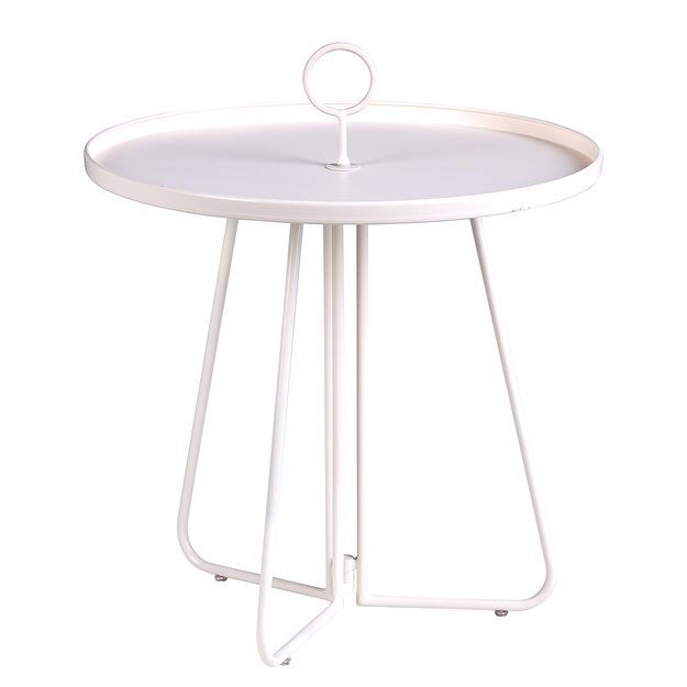 PORTER ODKLÁDACÍ STOLEK S RUKOJETÍ - KRÉMOVÁ