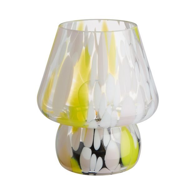 MISS MARBLE LED LAMPA 16,5 CM - ŽLUTÁ/RŮŽOVÁ