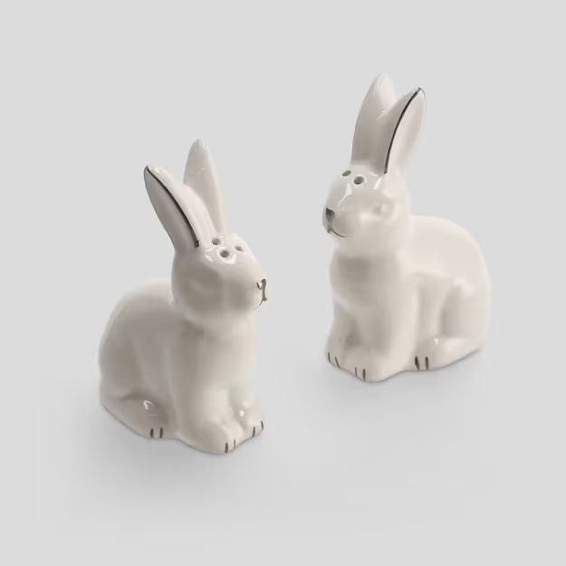 HOME & YOU SLÁNKA A PEPŘENKA KRÁLÍČEK 10 CM - BÍLÁ/ZLATÁ