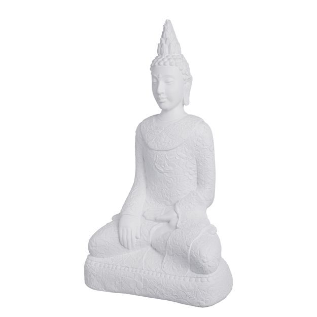 BUDDHA SOŠKA 60 CM - BÍLÁ