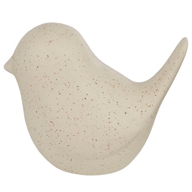 BIRDY PTÁČEK KERAMICKÝ 10 CM - BÉŽOVÁ