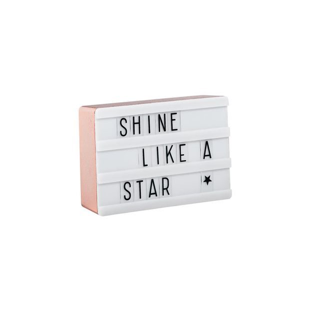 BLOCKBUSTER SVĚTELNÝ BOX XS A7 S MAGNETY - RŮŽOVÁ ZLATÁ