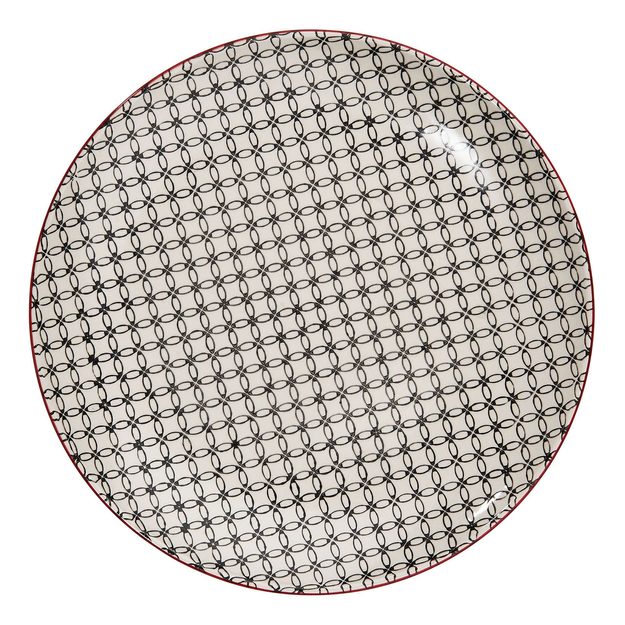 RETRO JÍDELNÍ TALÍŘ - ČERNÁ