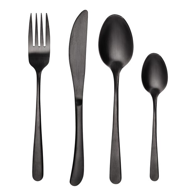 KINGS PŘÍBORY SET 4 KS - ČERNÁ