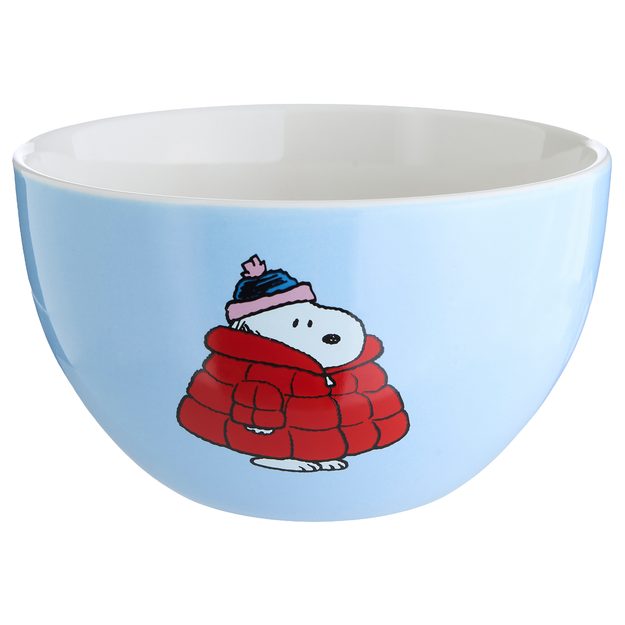 PEANUTS MISKA SNOOPY V KABÁTKU 600 ML - SV. MODRÁ