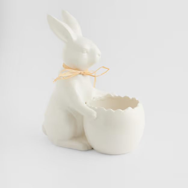 HOME & YOU ZAJÍČEK SE SKOŘÁPKOU 36 CM - BÍLÁ