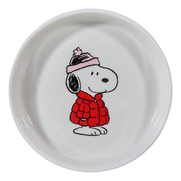 PEANUTS TALÍŘEK NA ŠPERKY KULATÝ SNOOPY V KABÁTKU 10 CM