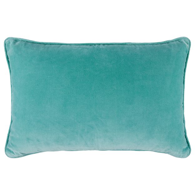 COTTON VELVET POLŠTÁŘ 40 X 60 CM - MODRÁ