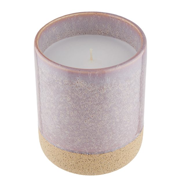 SCENTS OF HOME VONNÁ SVÍČKA V KERAMICE DIVOKÝ IRIS A POMERANČ - RŮŽOVÁ