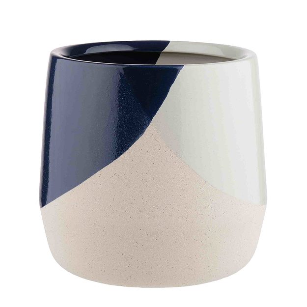 SKY&SAND KVĚTINÁČ 22 CM - TM.MODRÁ