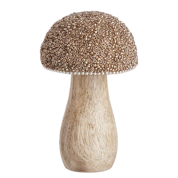 HARVEST LOVE HOUBA DŘEVĚNÁ S PERLIČKAMI 11 CM