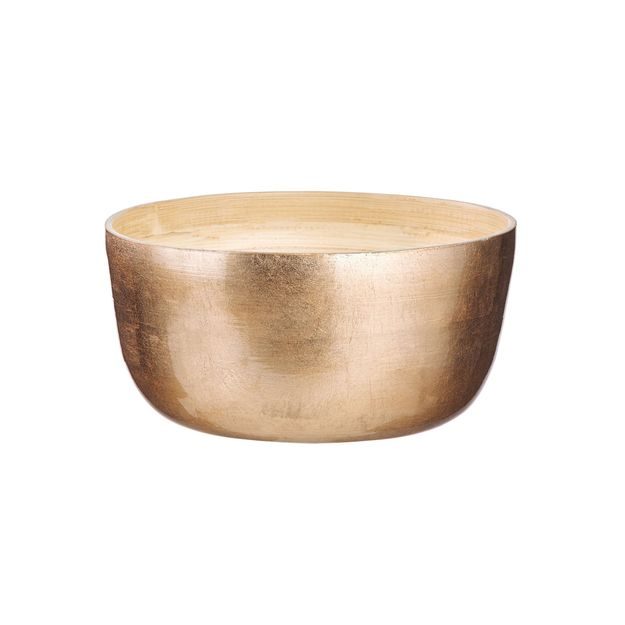 BAMBOO MISKA BAMBUS 20 CM - RŮŽOVÁ ZLATÁ