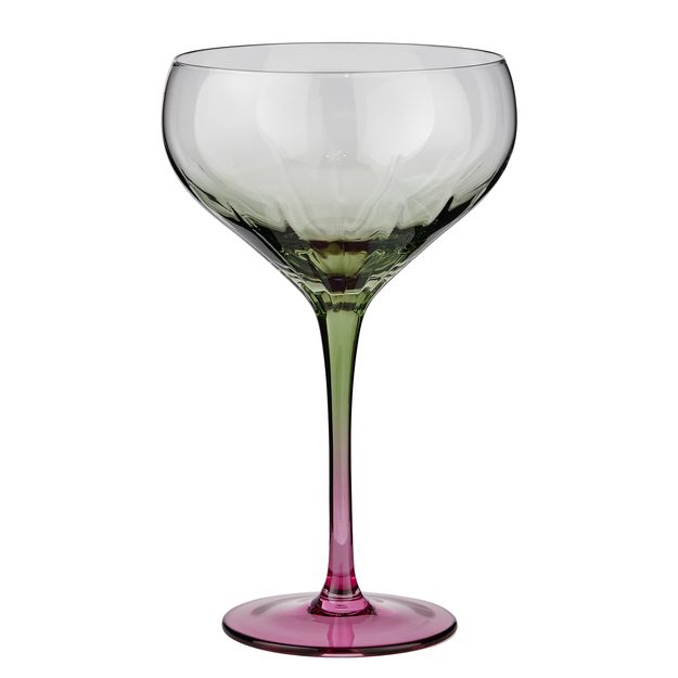 DIVINE SKLENICE NA KOKTEJLY 380 ML - ZELENÁ/RŮŽOVÁ