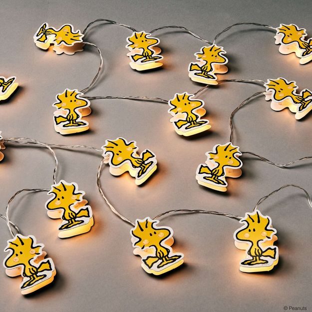 PEANUTS LED SVĚTELNÝ ŘETĚZ PAPÍROVÝ 20 SVĚTEL - ŽLUTÁ