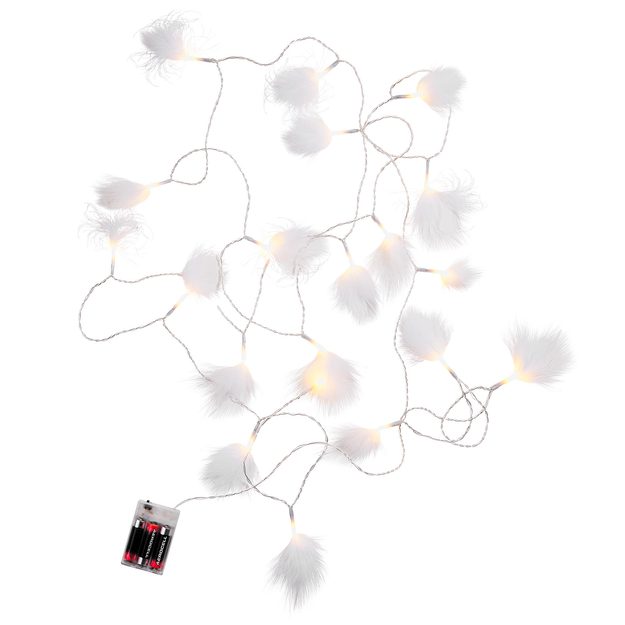 FEATHERS LED SVĚTELNÝ ŘETĚZ S USB PEŘÍČKA 20 SVĚTEL