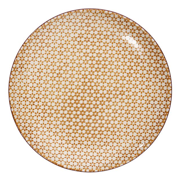 RETRO JÍDELNÍ TALÍŘ - ŽLUTÁ