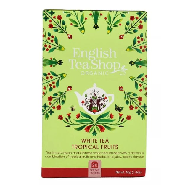 ENGLISH TEA SHOP BÍLÝ ČAJ S TROPICKÝM OVOCEM 20 KS