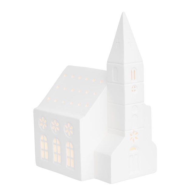 WHITE CHRISTMAS SVÍCEN NA ČAJOVOU SVÍČKU KOSTEL