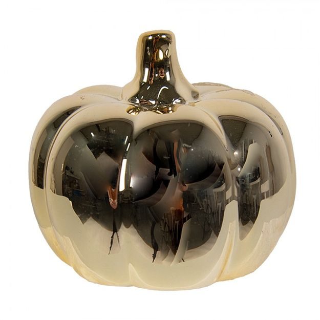 PUMPKIN DÝNĚ PORCELÁNOVÁ 9 CM - ZLATÁ