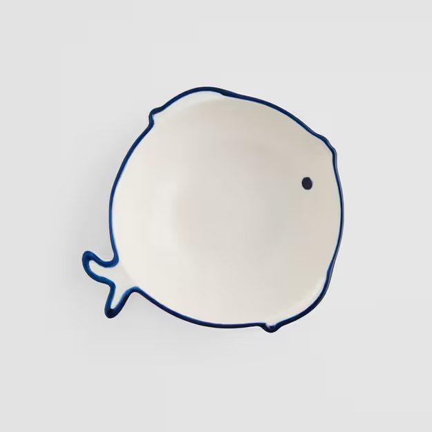 HOME & YOU MISKA RYBA 13 CM - BÍLÁ