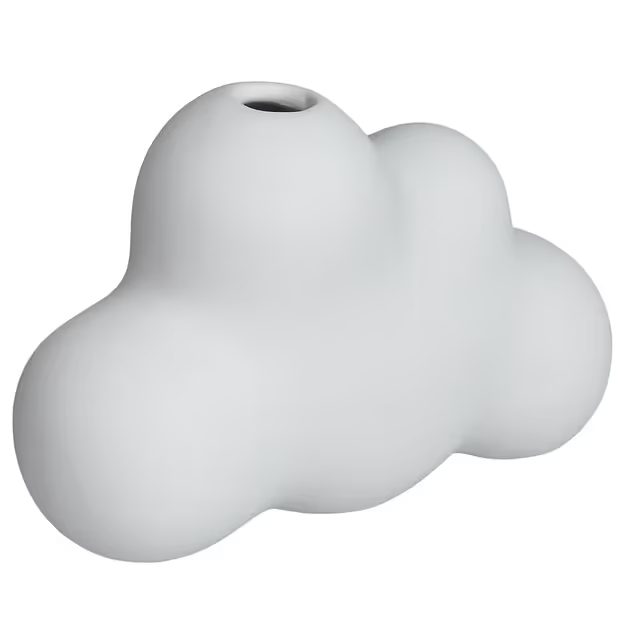 CLOUDY VÁZA 10 CM - BÍLÁ