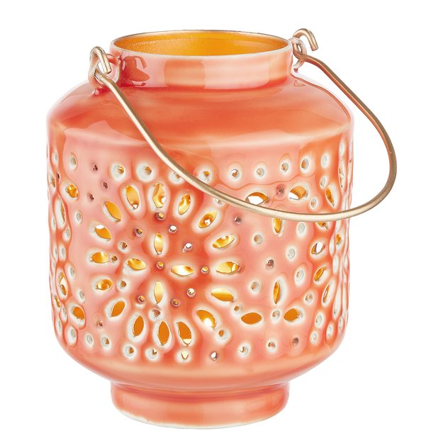 BLUE MAROCCO LUCERNA 10 CM - SV.ORANŽOVÁ