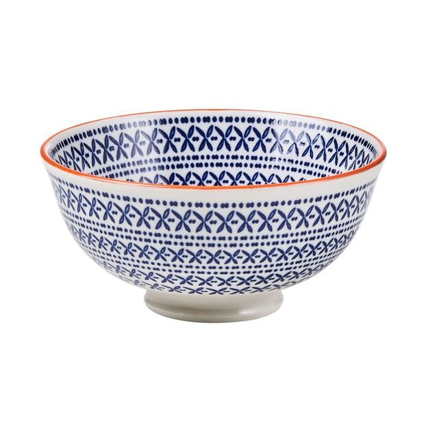 ORNAMENTS MISKA 520 ML - TM. MODRÁ/ČERVENÁ