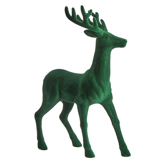 X-MAS DEKORAČNÍ JELEN 46 CM - ZELENÁ