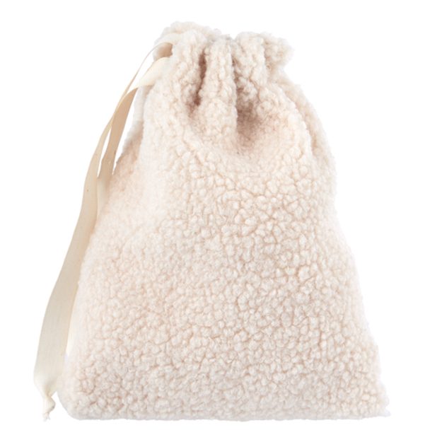 PACK-A-BAG TAŠTIČKA PLYŠOVÁ 14 X 18 CM - BÍLÁ