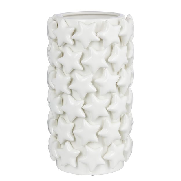 STARS VÁZA HVĚZDY 30 CM - BÍLÁ