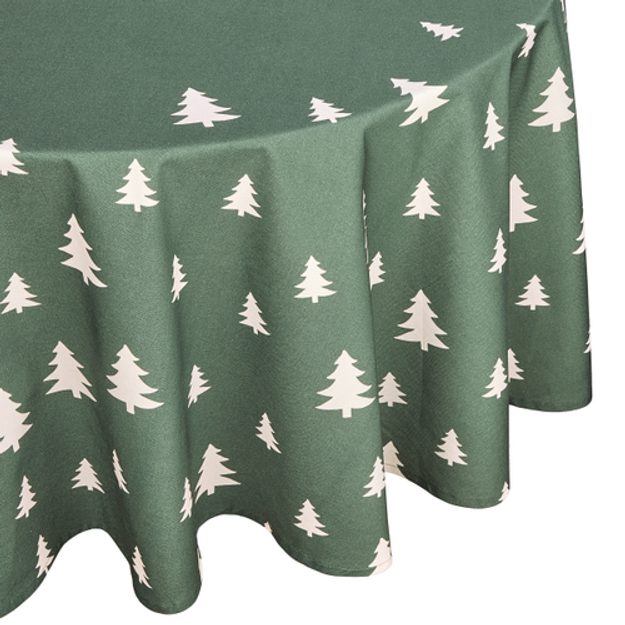 TREES UBRUS 180 CM - TM. ZELENÁ