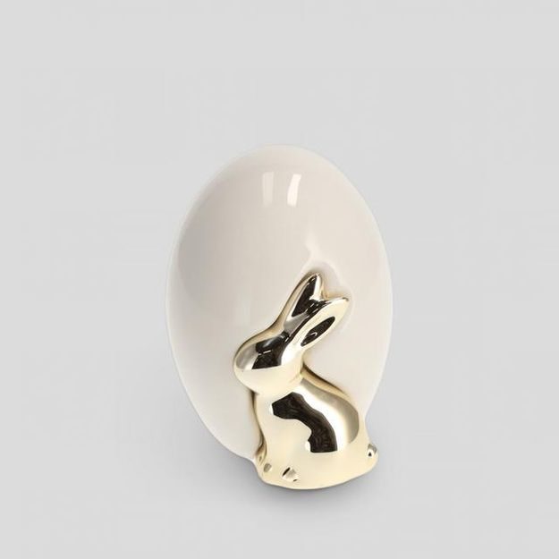 HOME & YOU DEKORACE KRÁLÍČEK A VEJCE 13 CM - ZLATÁ