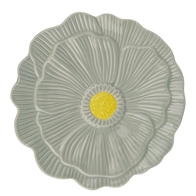 POPPY KVĚTINOVÝ TALÍŘ 17 CM - ZELENÝ
