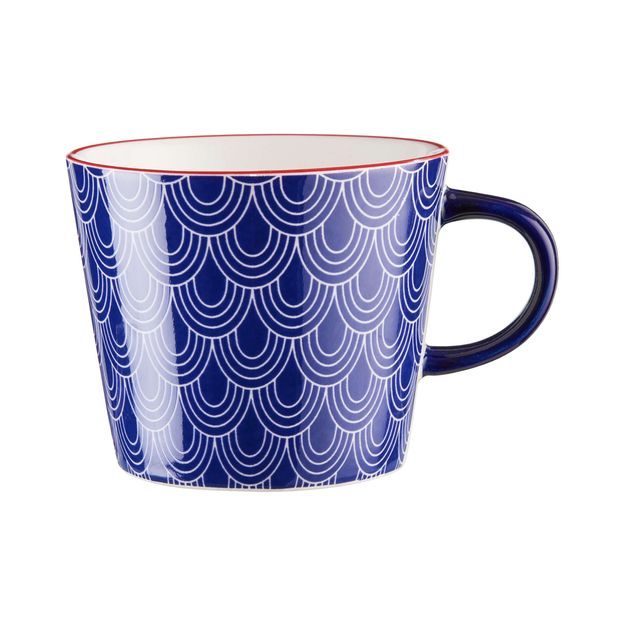 ORNAMENTS HRNEK 350 ML - TM. MODRÁ/ČERVENÁ