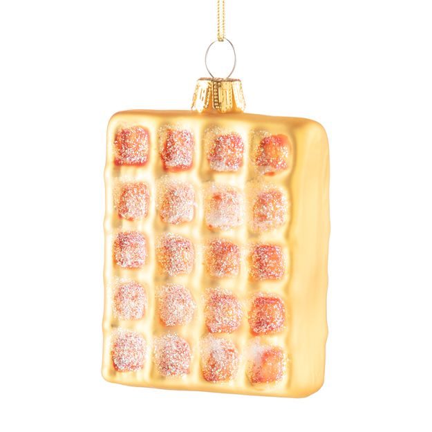 HANG ON SKLENĚNÁ OZDOBA VAFLE