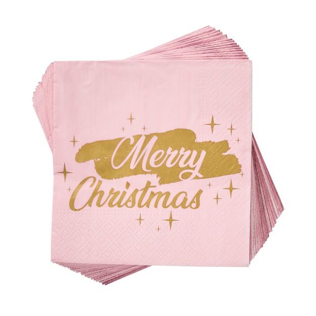 APRES PAPÍROVÉ UBROUSKY "MERRY CHRISTMAS" 20 KS - SV. RŮŽOVÁ