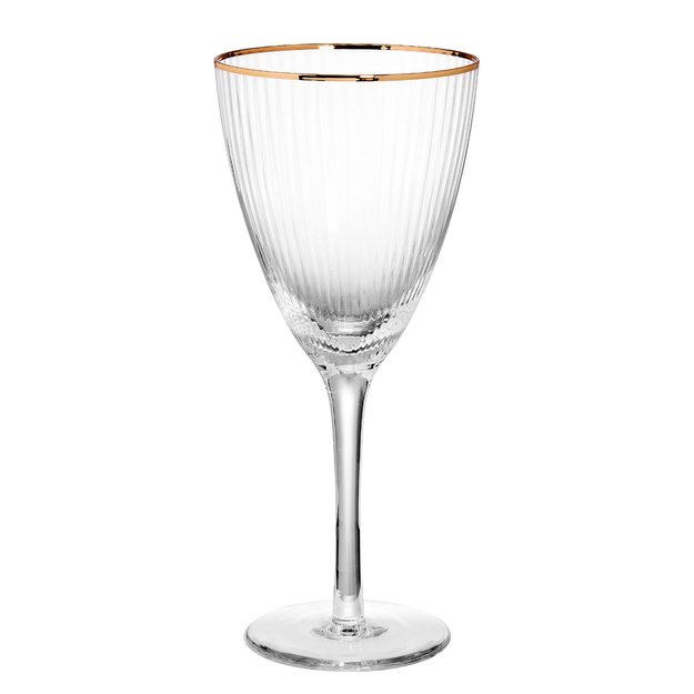 GOLDEN TWENTIES SKLENICE NA VÍNO SE ZLATÝM OKRAJEM 280 ML