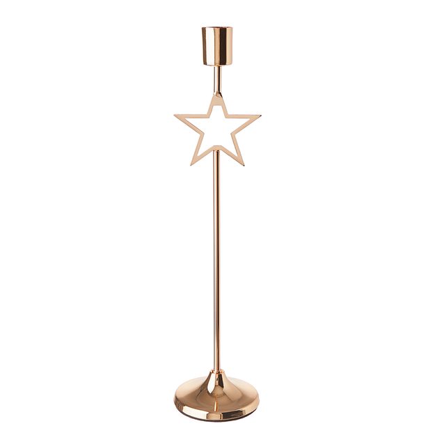 STARLET SVÍCEN NA DLOUHOU SVÍČKU 33 CM - ZLATÁ