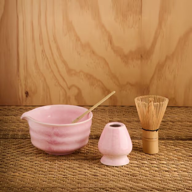 HOME & YOU MATCHA SET 4 KS - RŮŽOVÁ