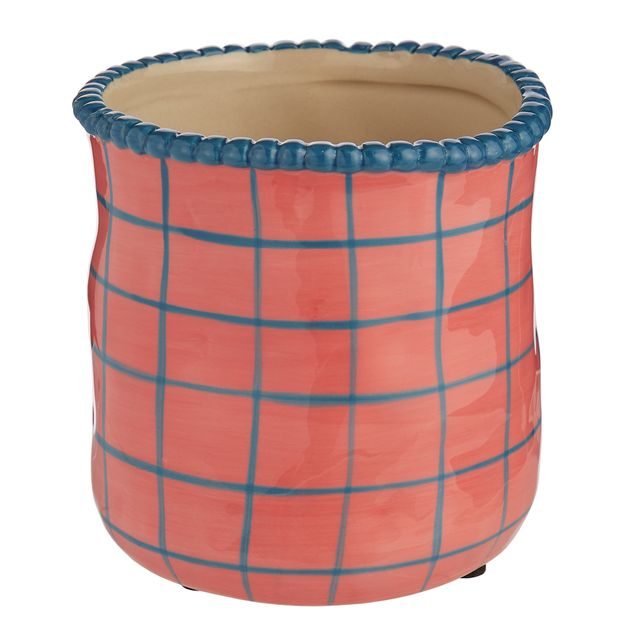 POTTERY KVĚTINÁČ 13 CM - RŮŽOVÁ/MODRÁ