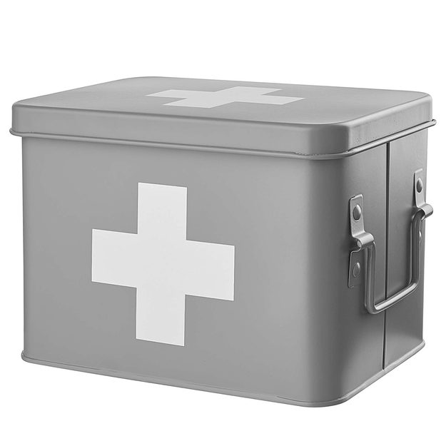 MEDIC BOX NA LÉKY - ŠEDÁ