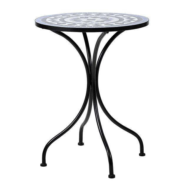 PALAZZO STŮL S MOZAIKOU - MODRÁ/BÍLÁ