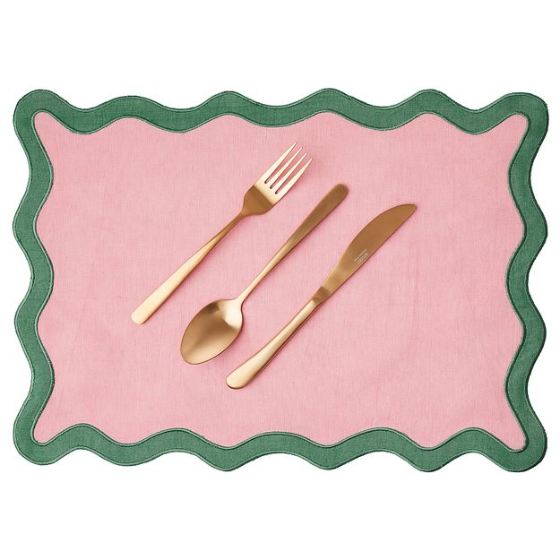 CHICHI PROSTÍRÁNÍ 47 X 33 CM - RŮŽOVÁ/ZELENÁ