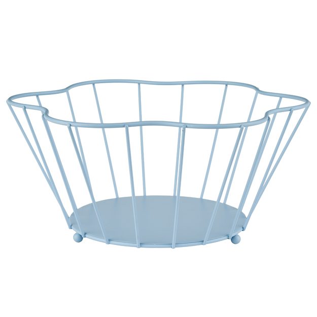 BLOOMING KOŠÍK KOVOVÝ 30 CM - SV. MODRÁ